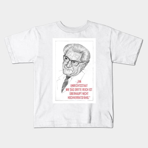 Fritz Bauer quote Kids T-Shirt by LeahHa